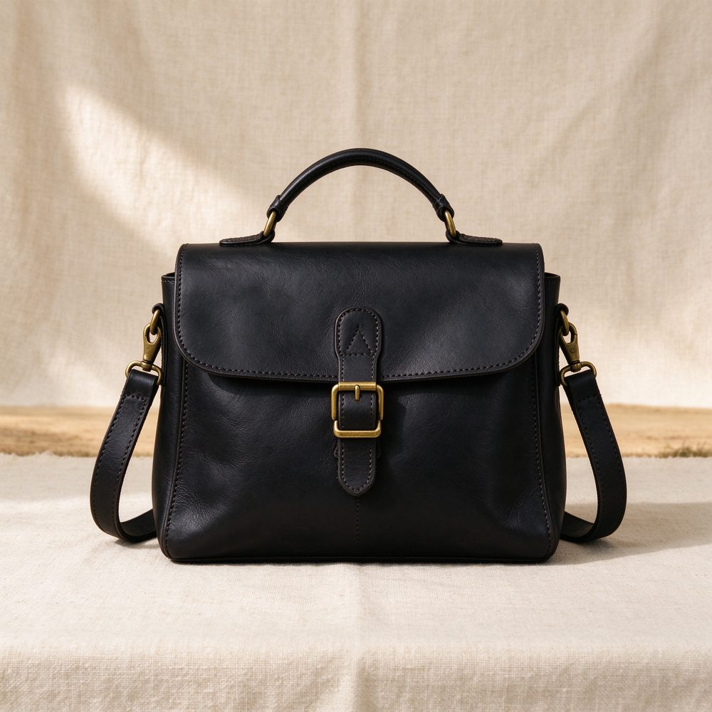 Noir Satchel leather bag