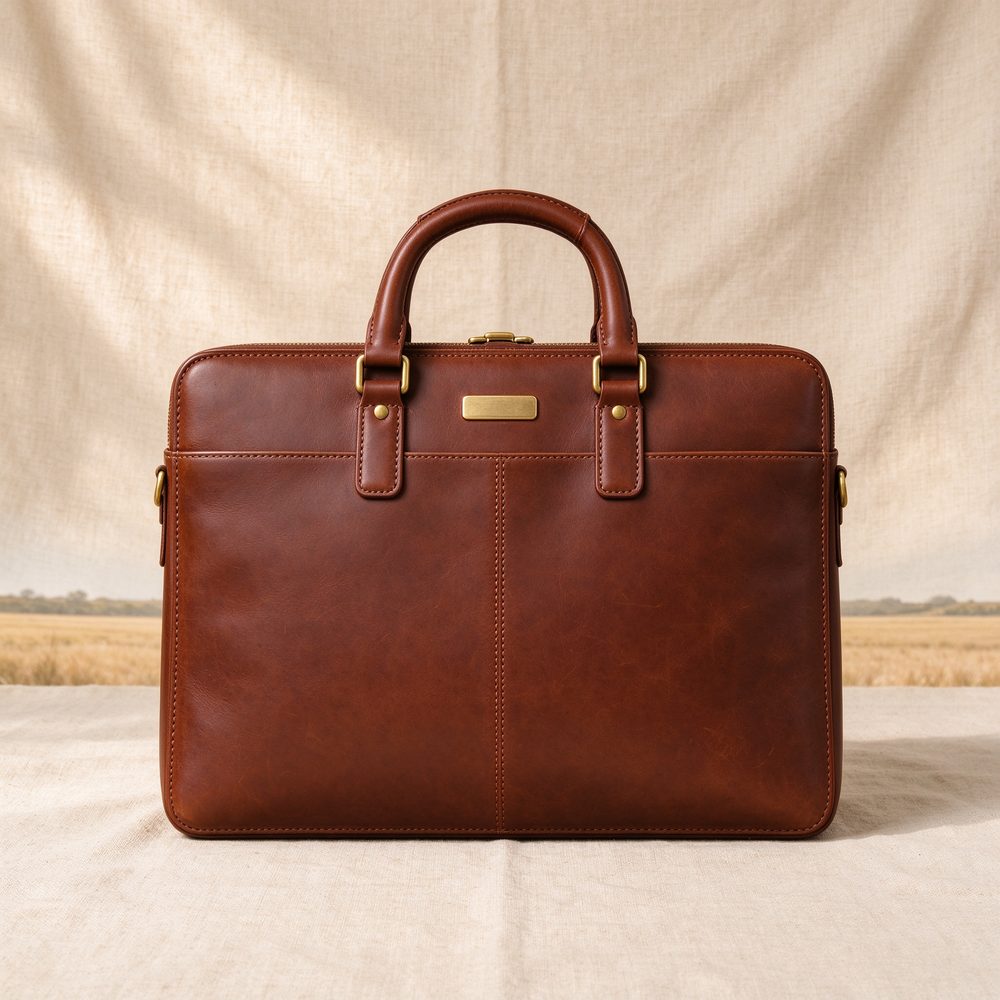Chestnut Briefcase leather bag